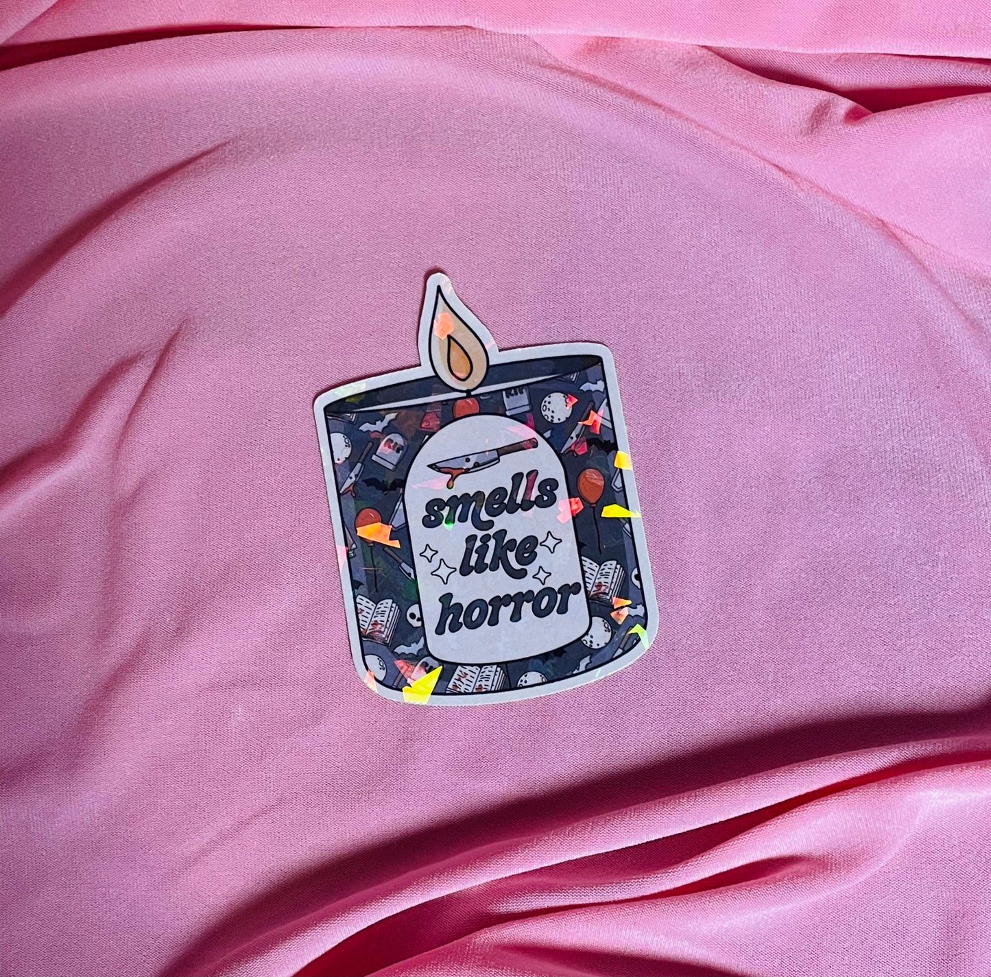 Smells like horror candle sticker