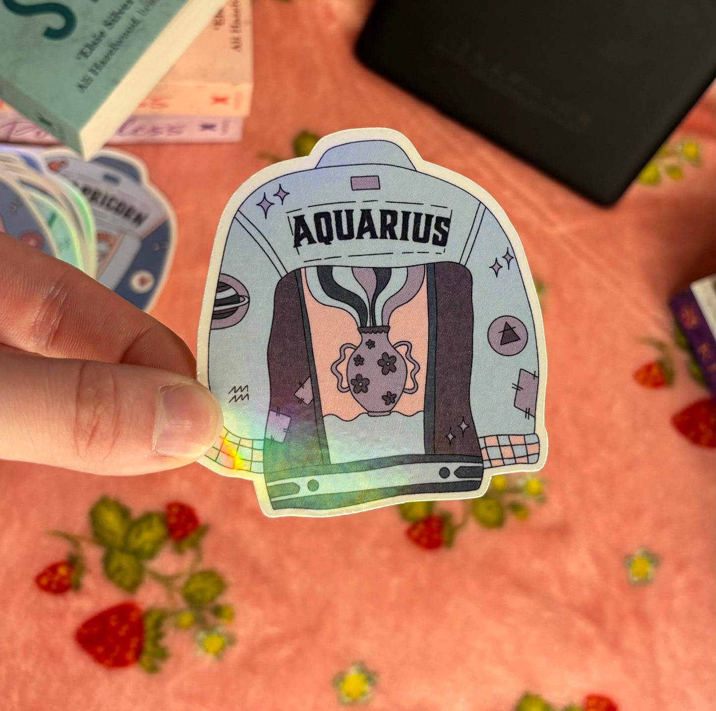 Zodiac sign denim jacket stickers