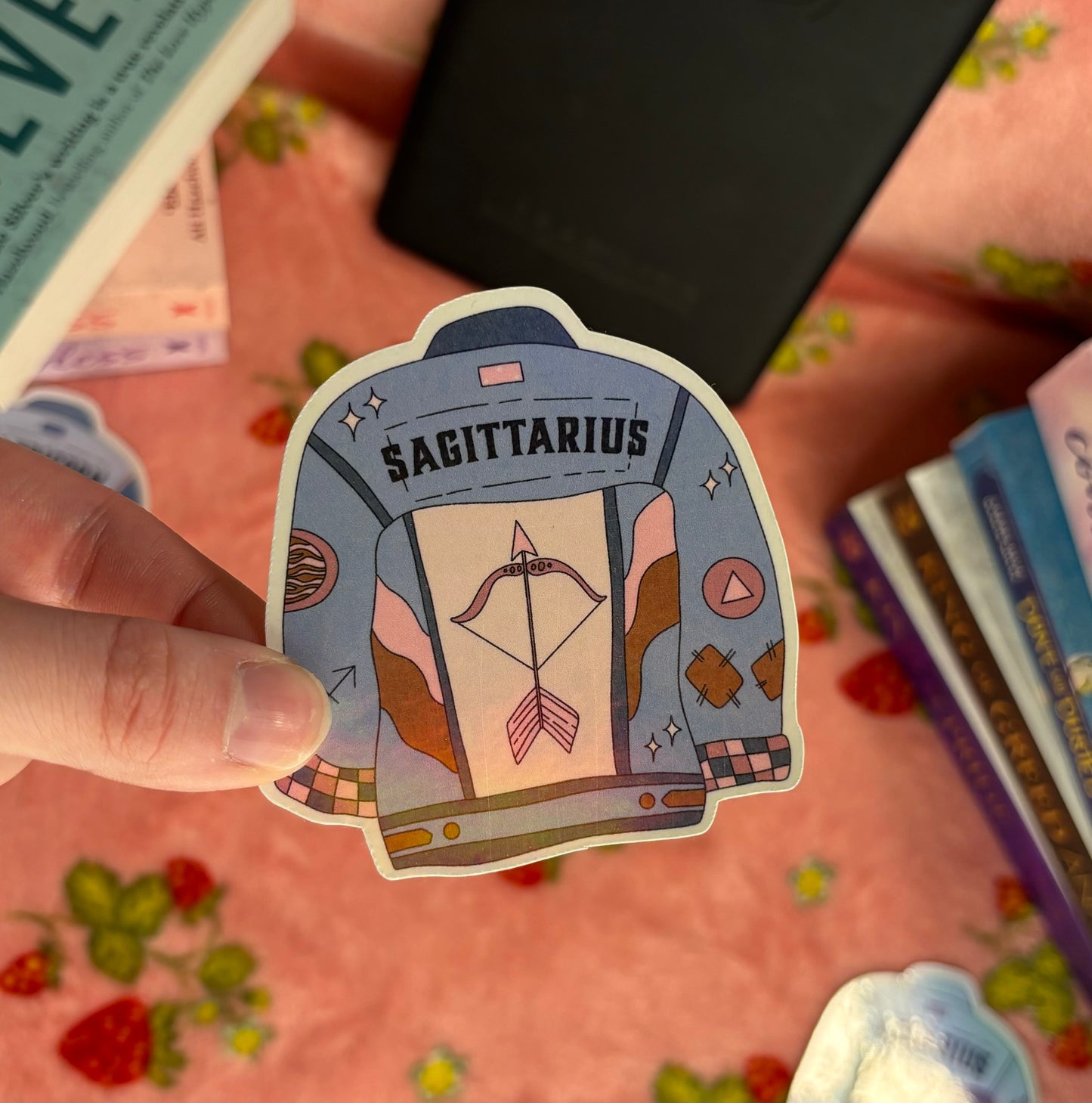 Zodiac sign denim jacket stickers