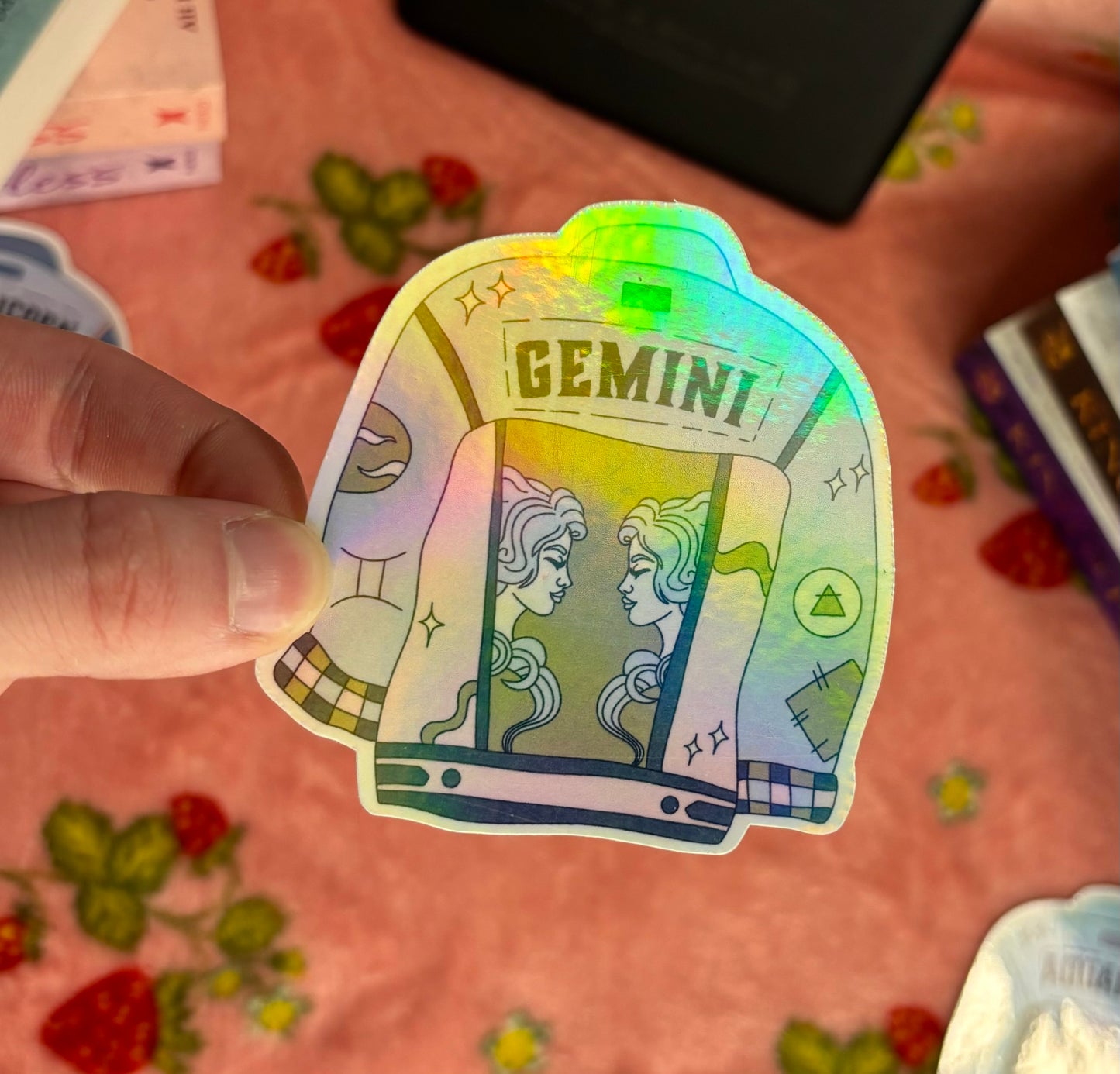 Zodiac sign denim jacket stickers