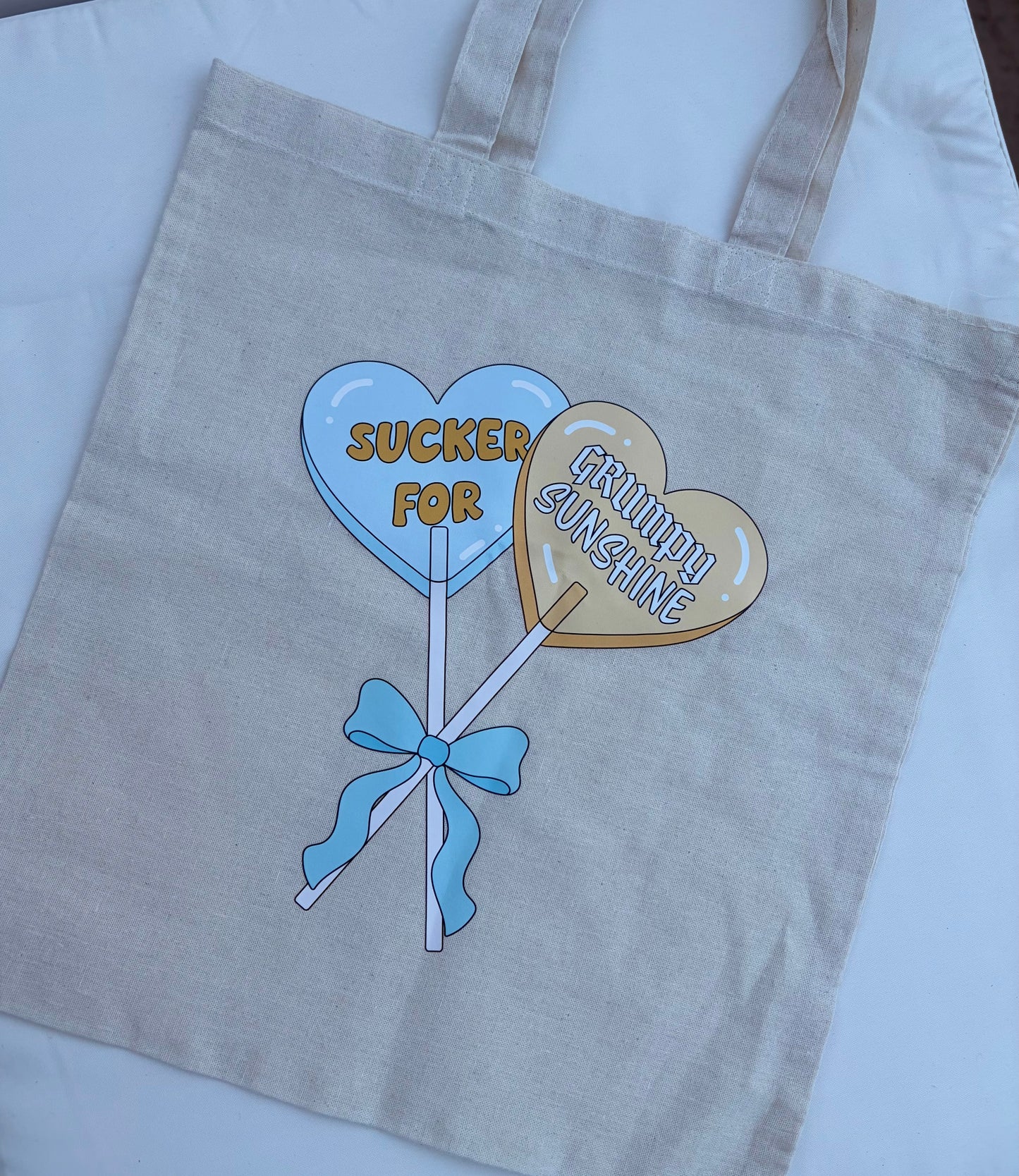 Sucker for Grumpy/Sunshine Natural Cotton Tote Bag