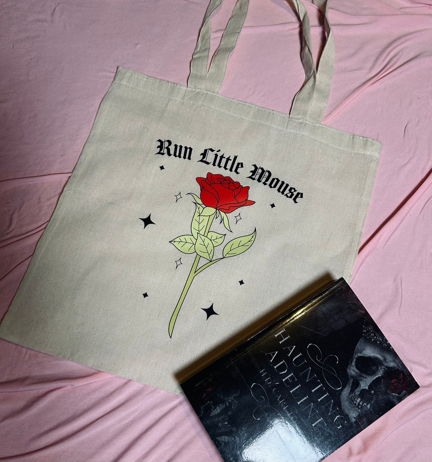 Run little mouse Natural Cotton Tote Bag