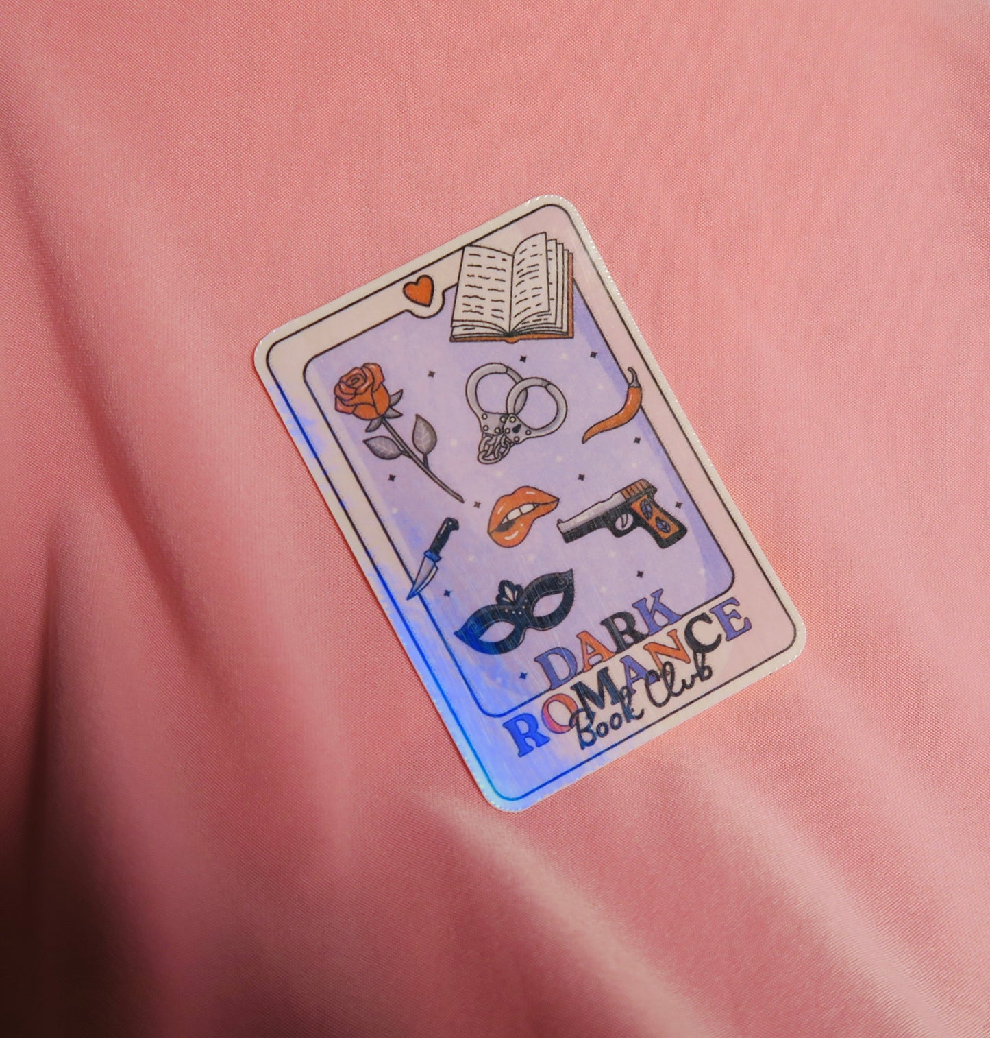Dark Romance Book Club Tarot Holographic Sticker