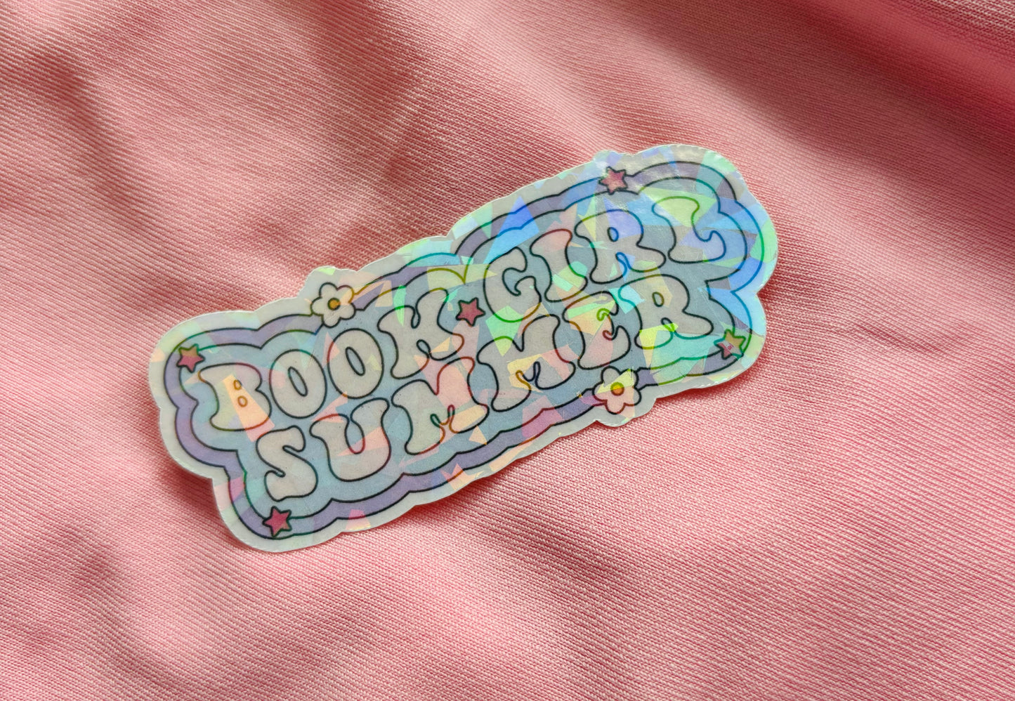 Bookish girl summer sticker