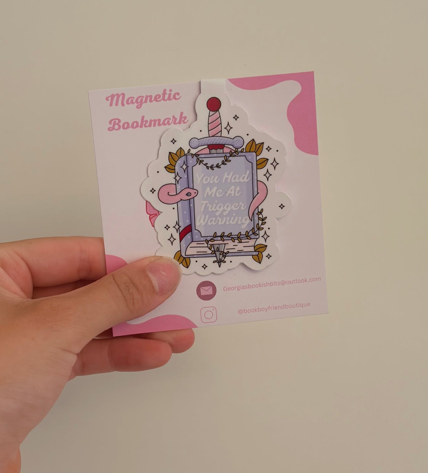 Trigger warnings Magnetic Bookmark