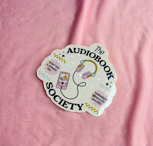 The Audiobook Society sparkly Sticker