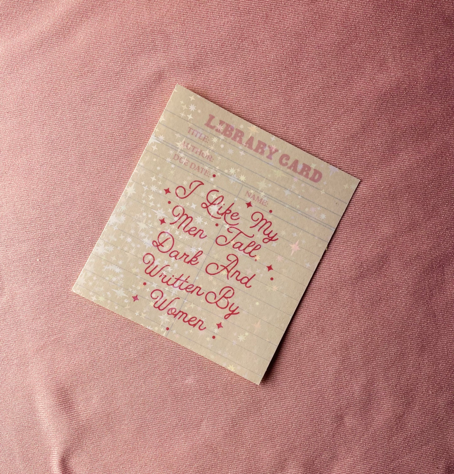 Men written by women Holographic Sticker