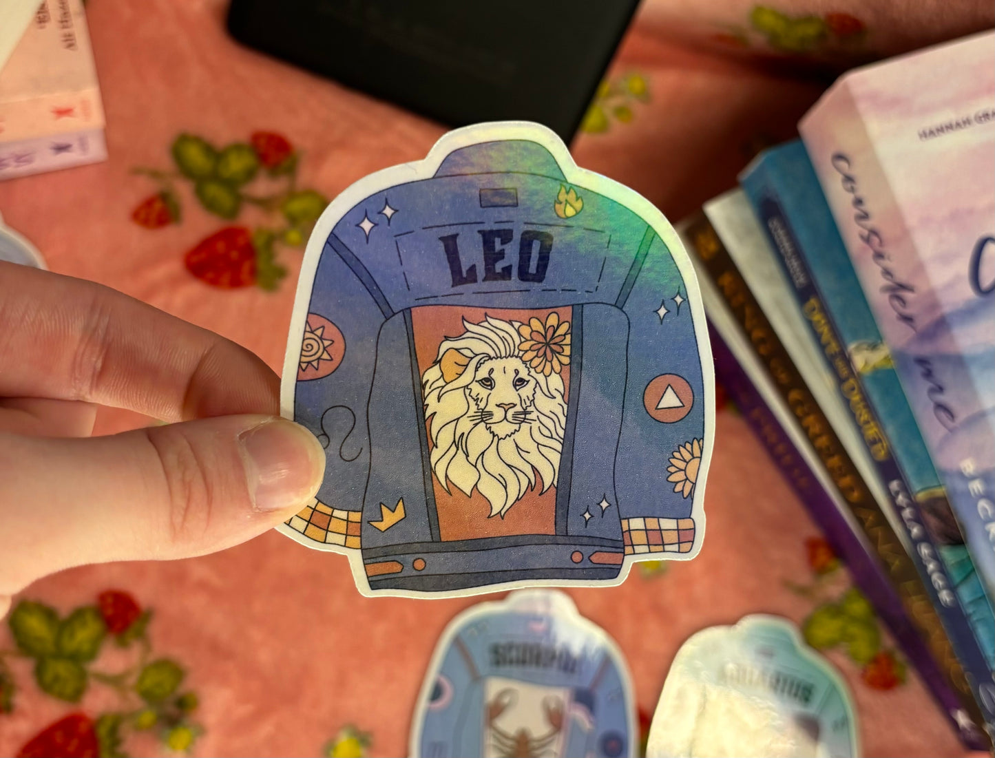 Zodiac sign denim jacket stickers
