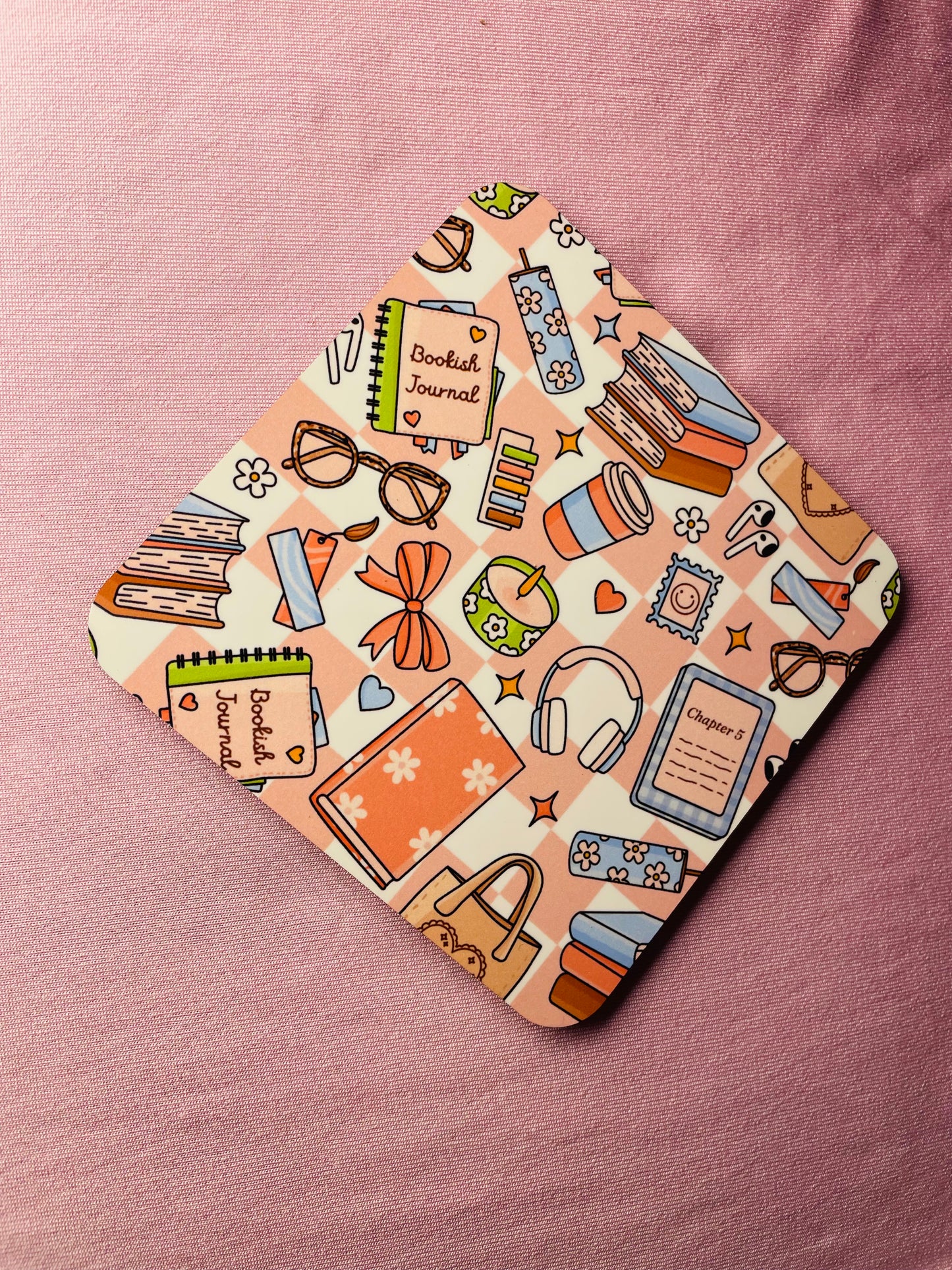 Bookish journal coaster