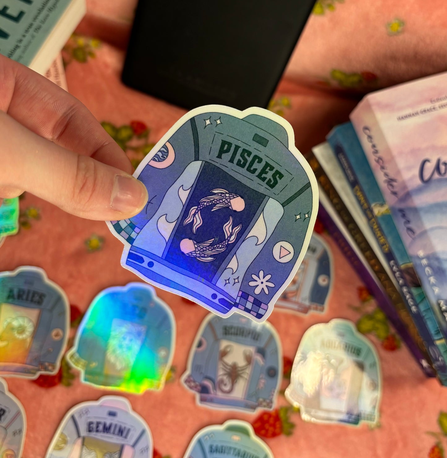 Zodiac sign denim jacket stickers