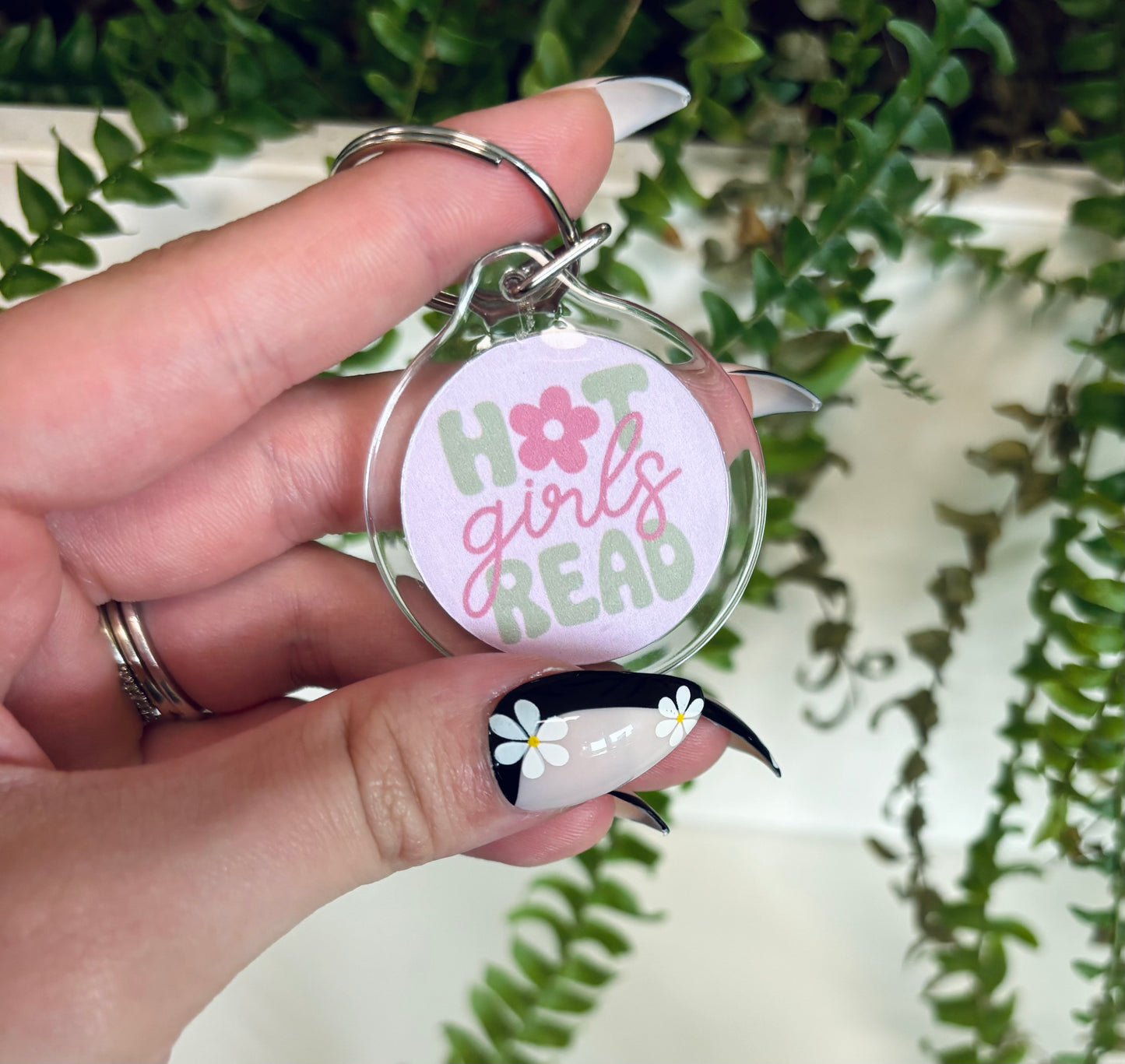 Hot girls read keychain