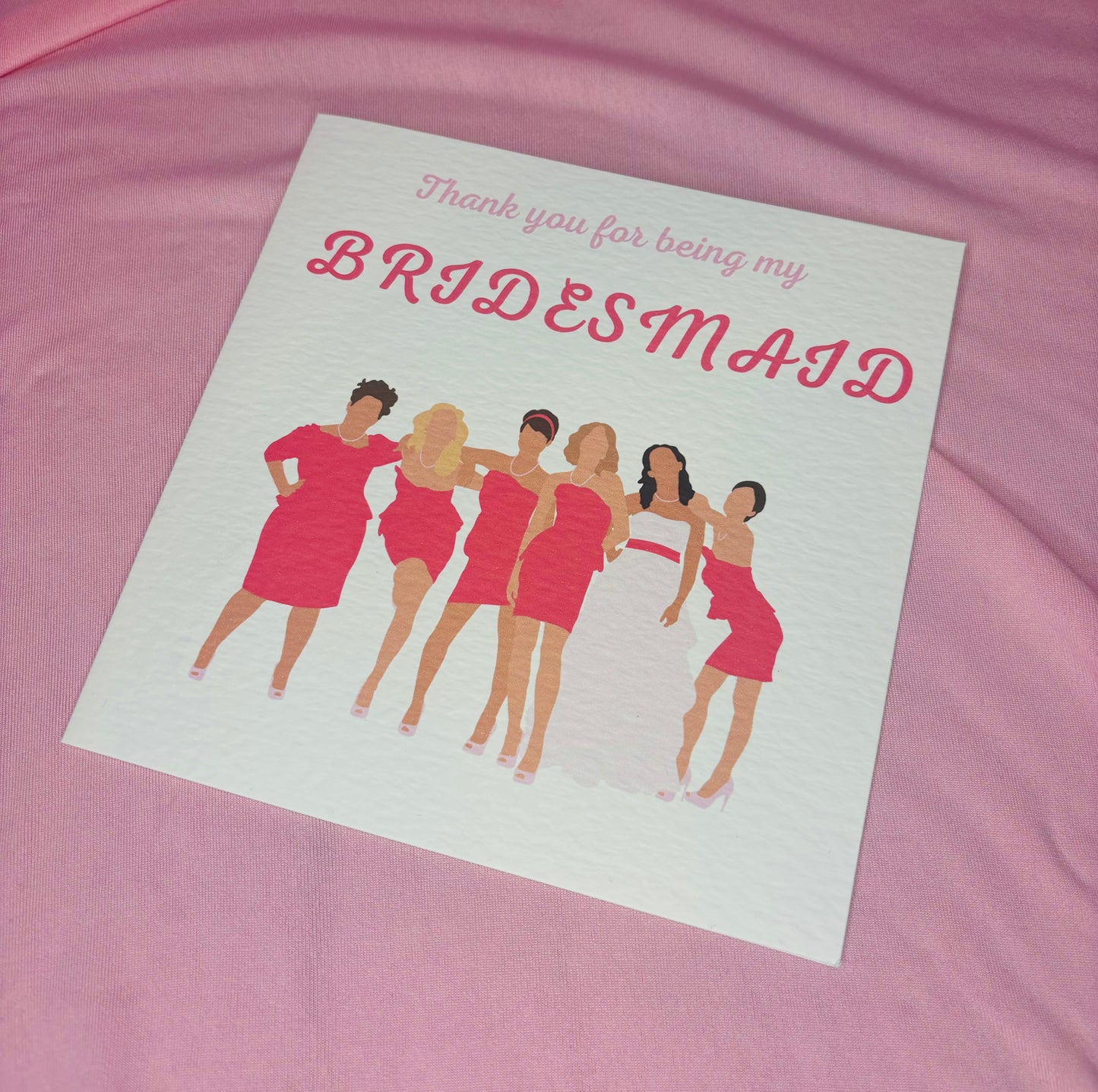 Thank you for being my bridesmaid greeting card