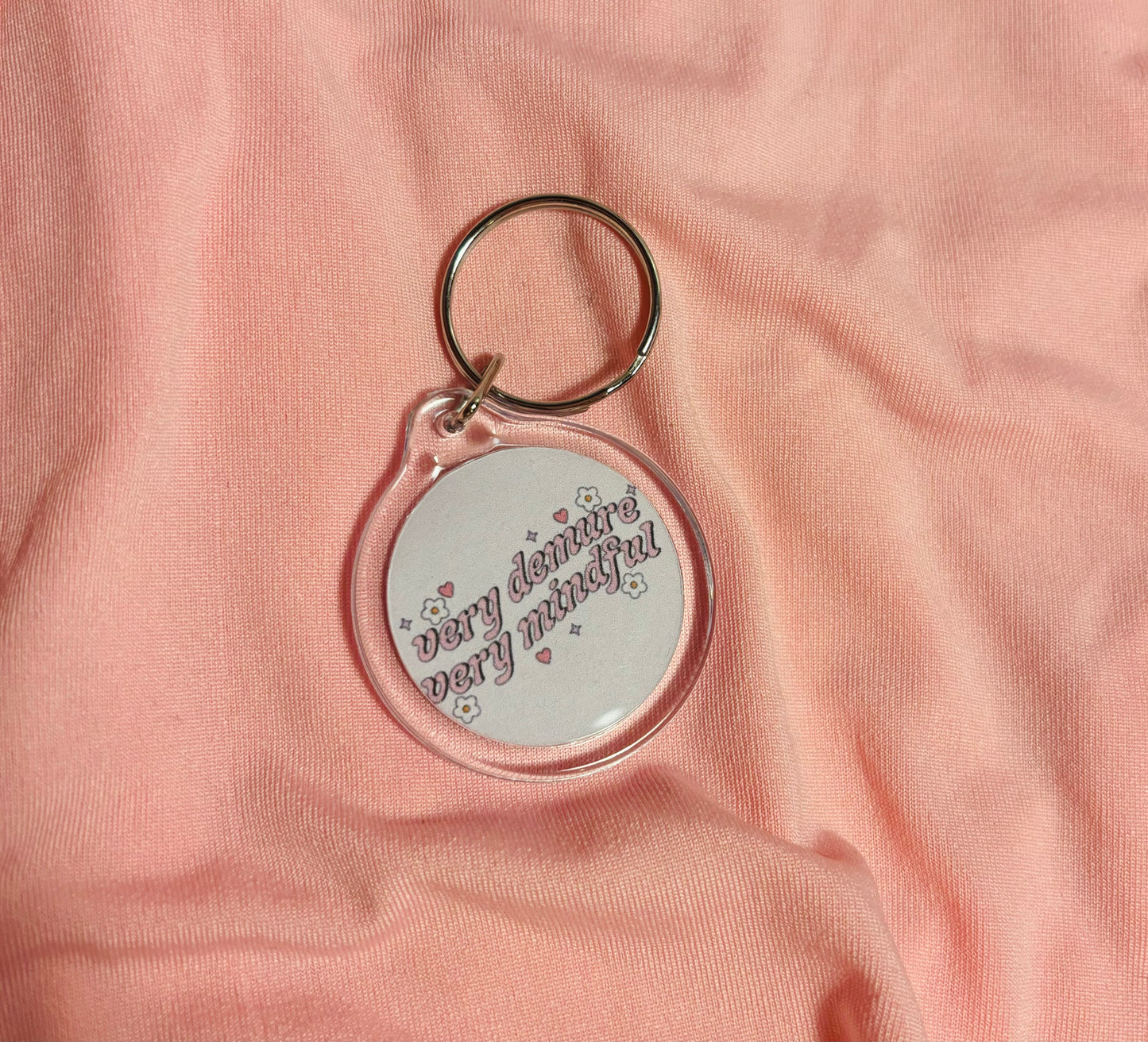 Very demure very mindful keychain