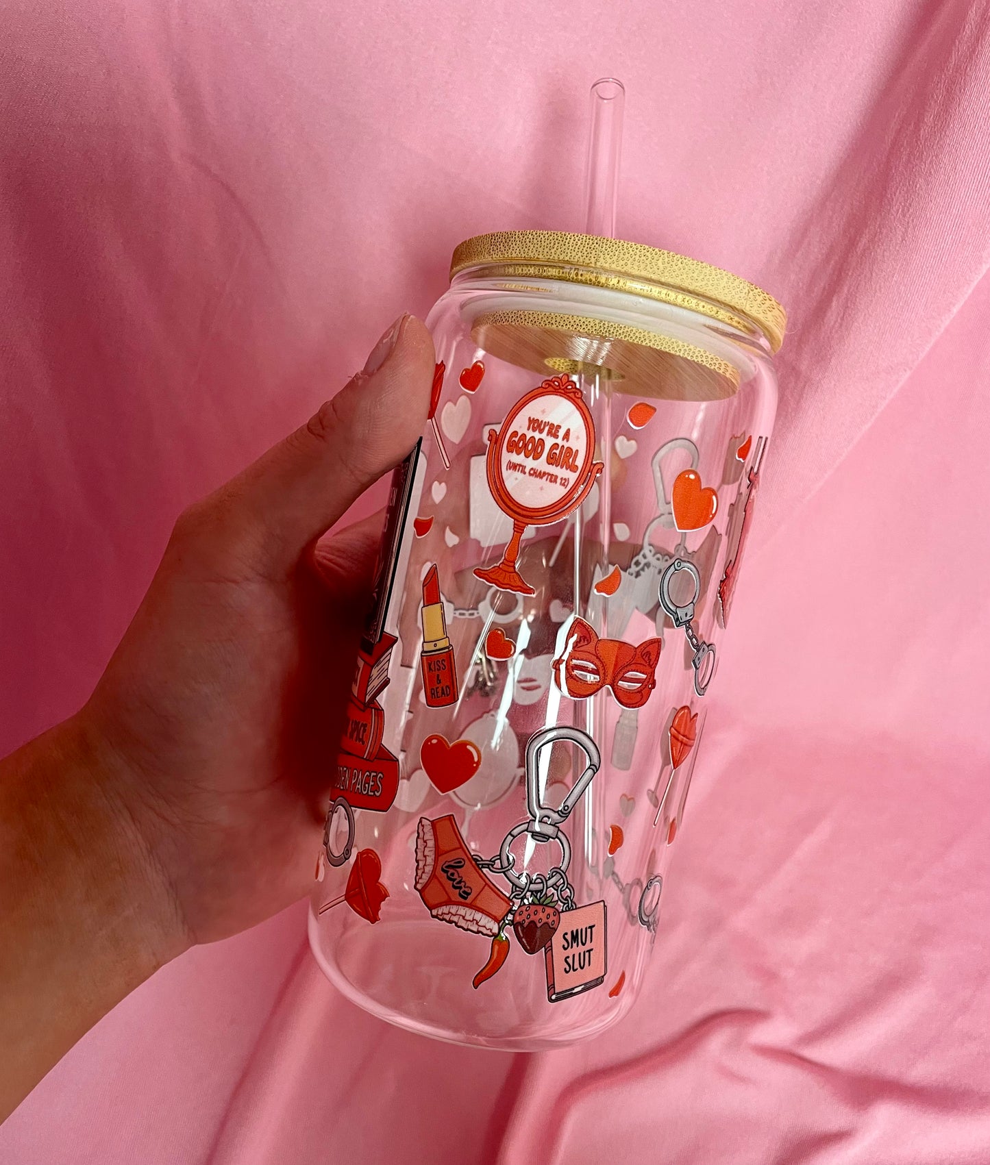 Chapter XXX Glass with bamboo lid and straw