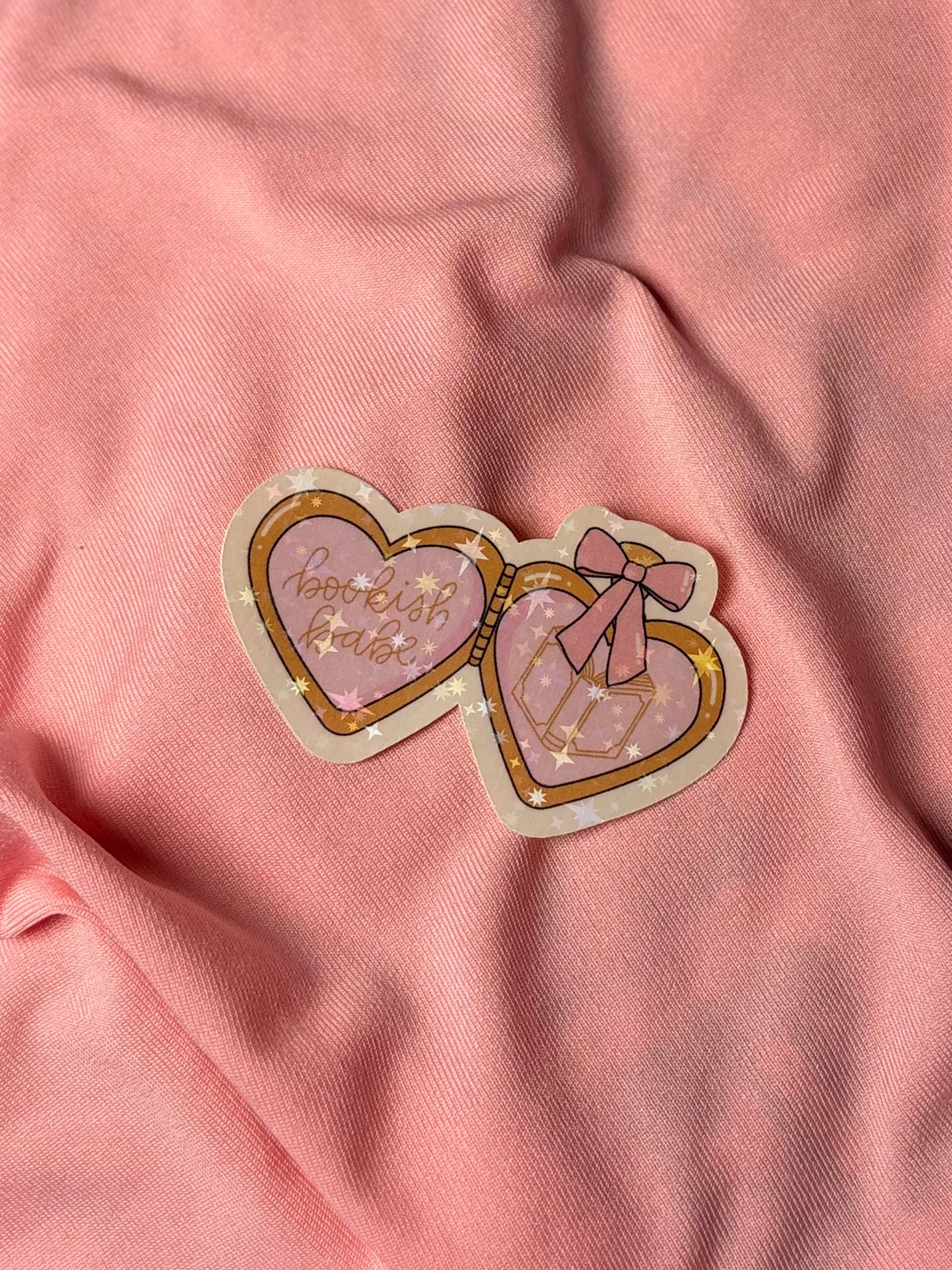 Bookish babe locket Sticker