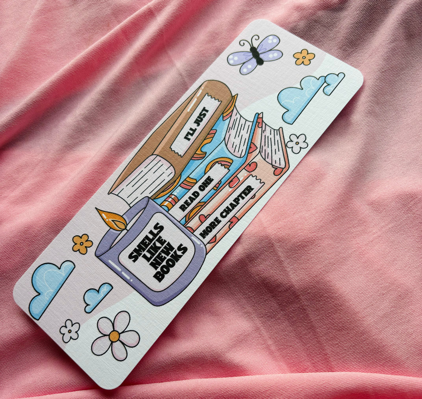 Just one more chapter bookmark | linen card bookmark |