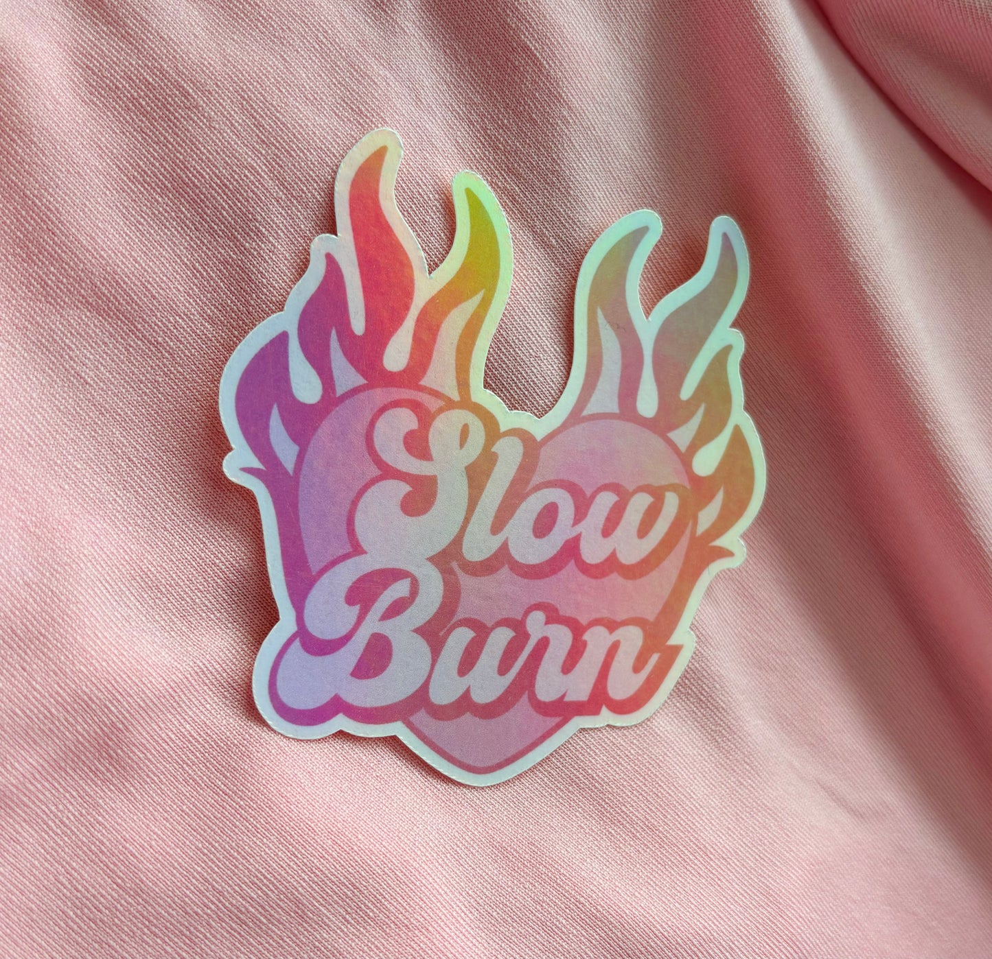 Slow burn heart sticker