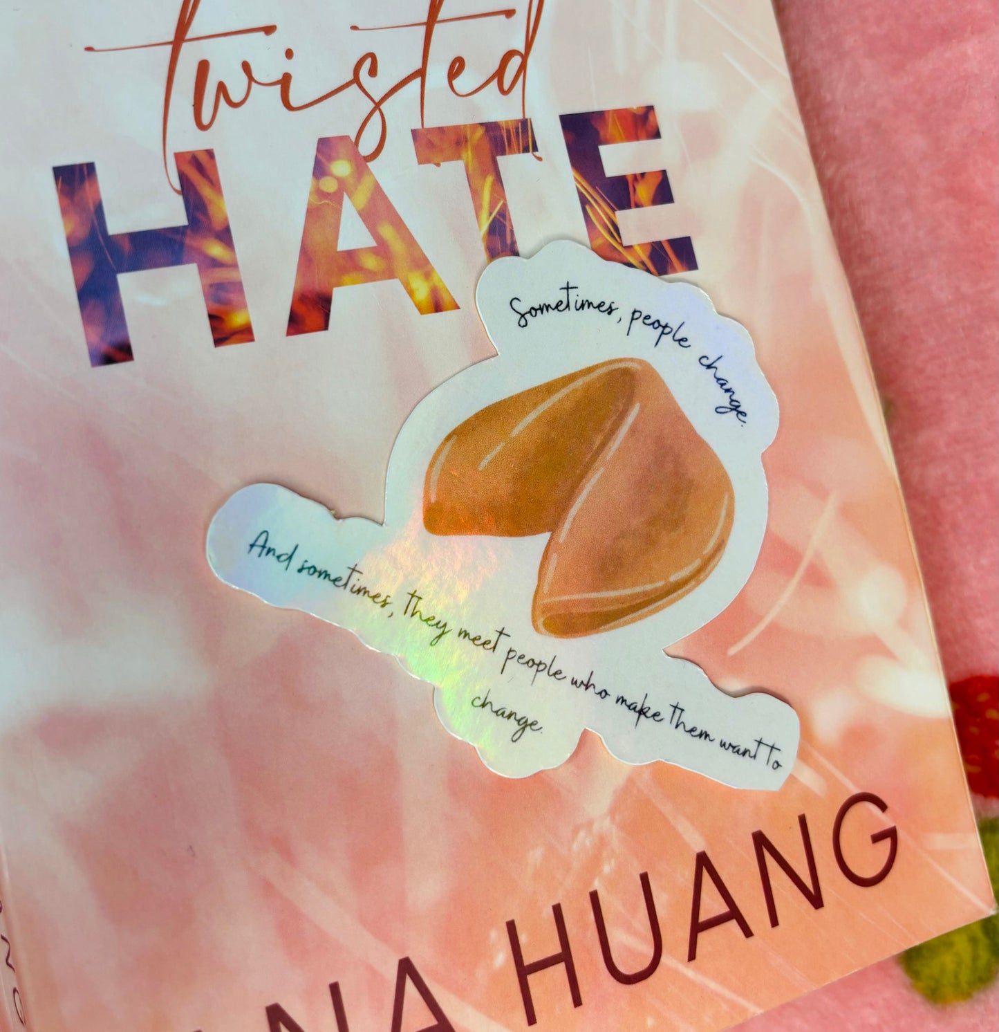 Sometimes people change fortune cookie | Josh chen Holographic sticker