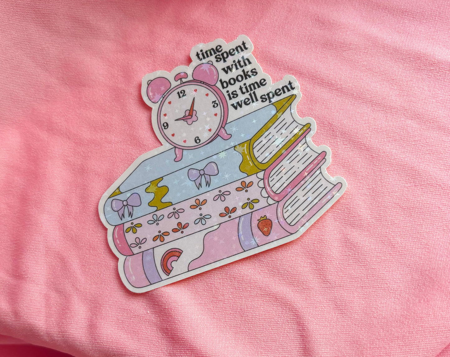 Time with books sticker
