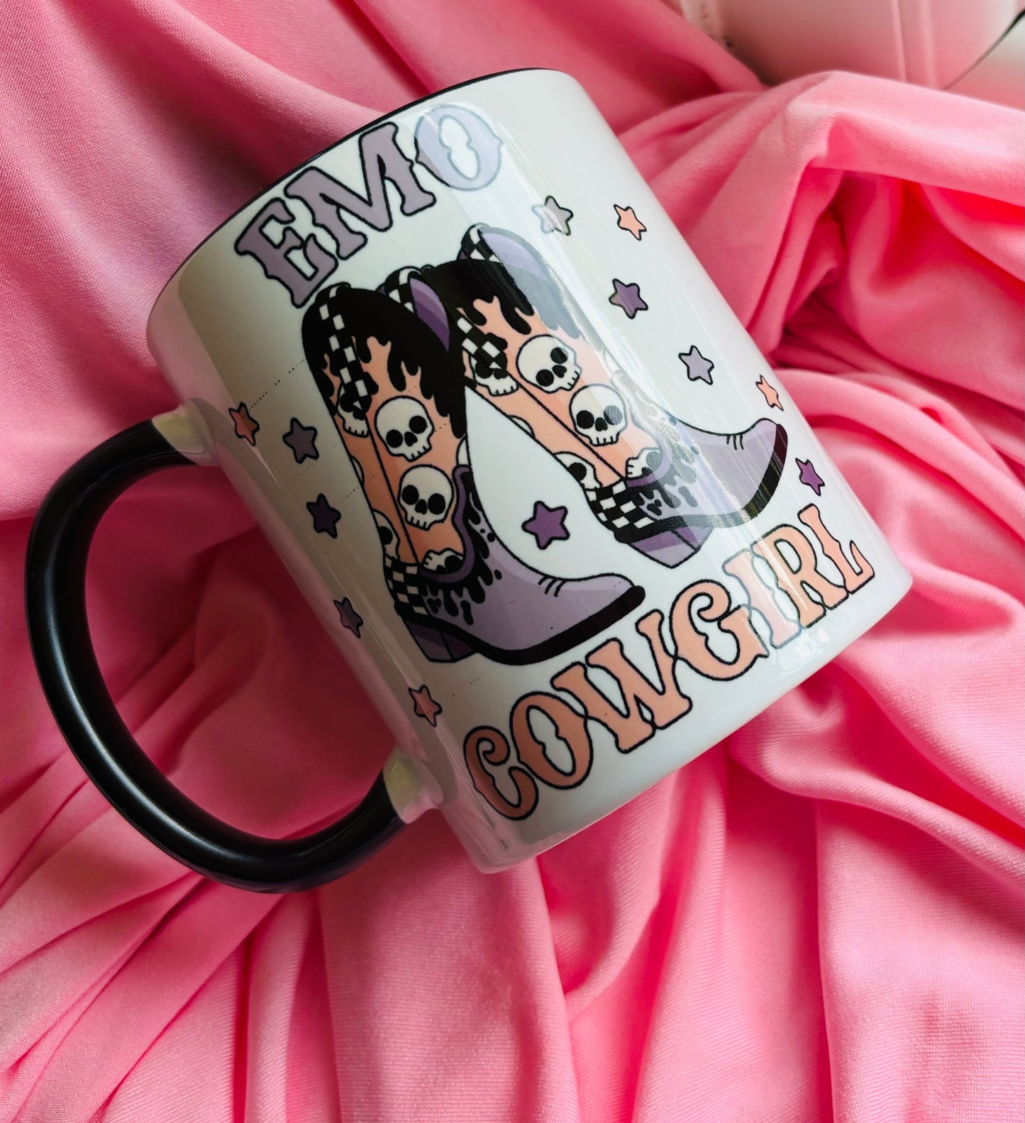 Emo Cowgirl | Ceramic Black handle and inner Mug 11oz