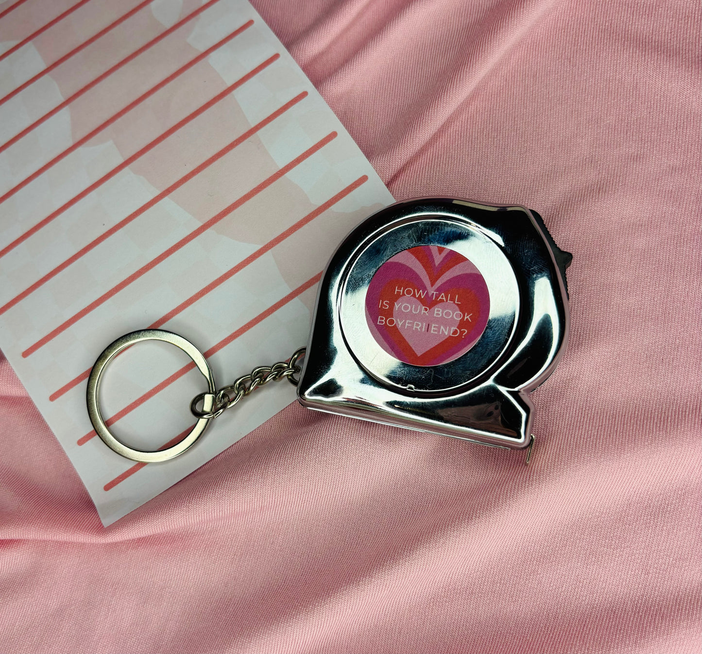 How tall is your book boyfriend? Tape Measure Keychain