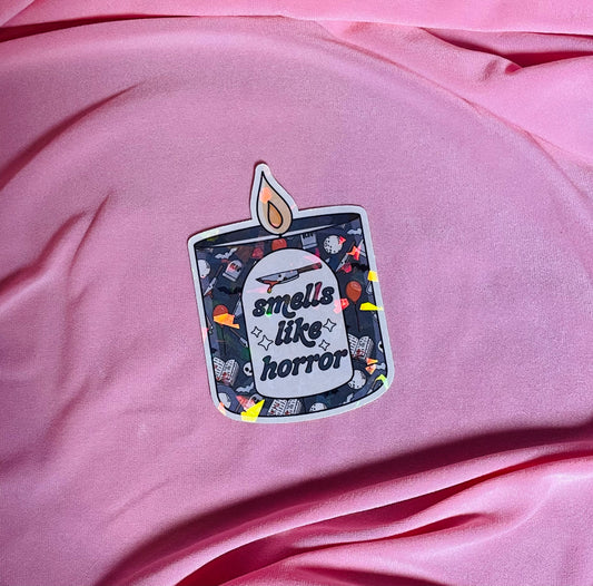 Smells like horror candle sticker