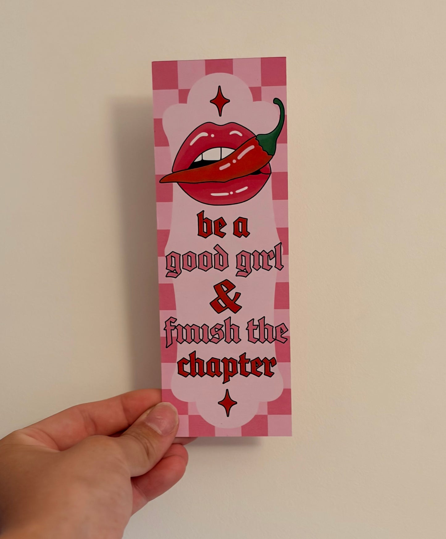 Finish the chapter Card Bookmark
