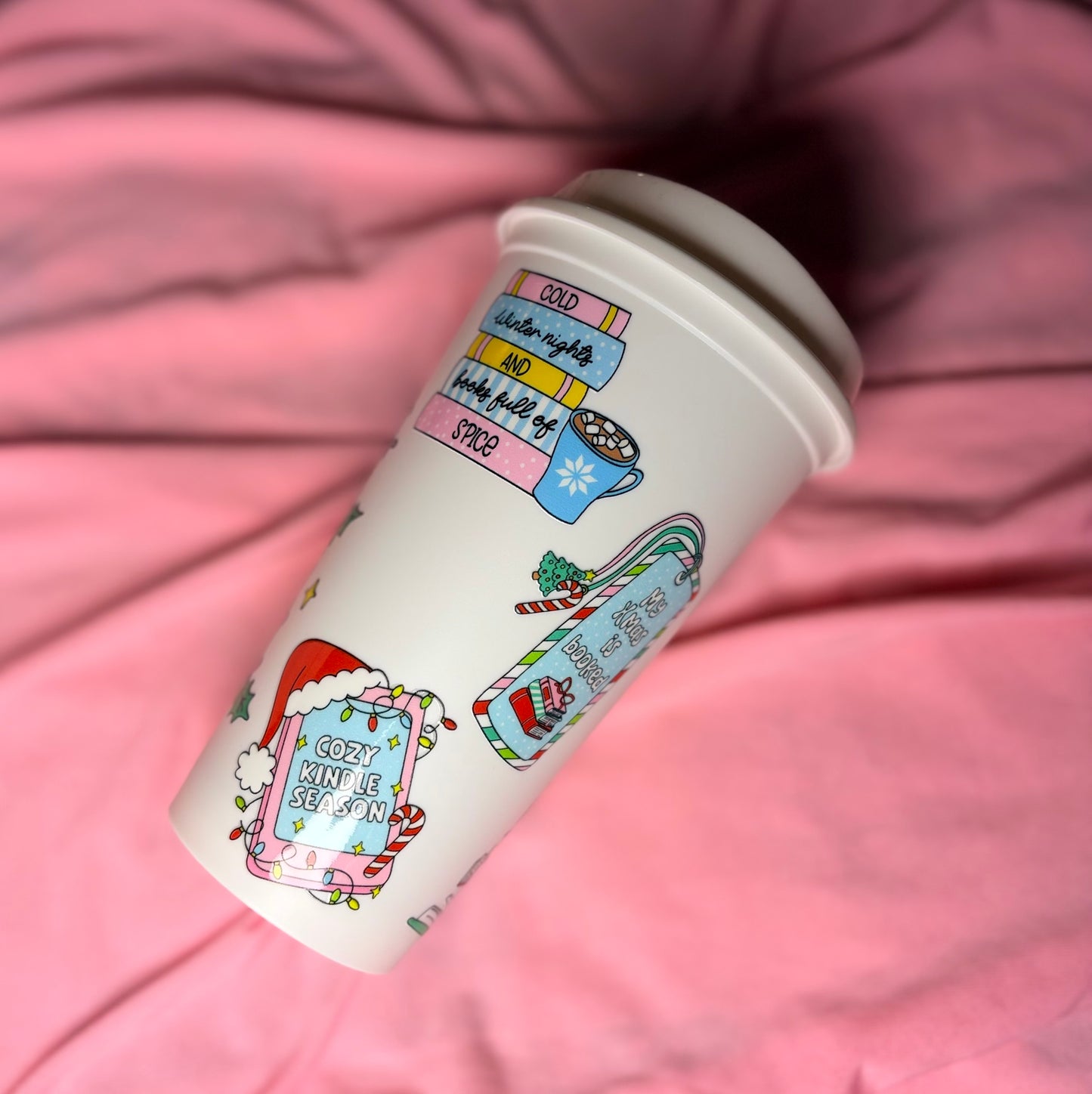 Bookish Christmas club hot cup