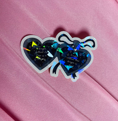 A dragon without its rider locket sticker