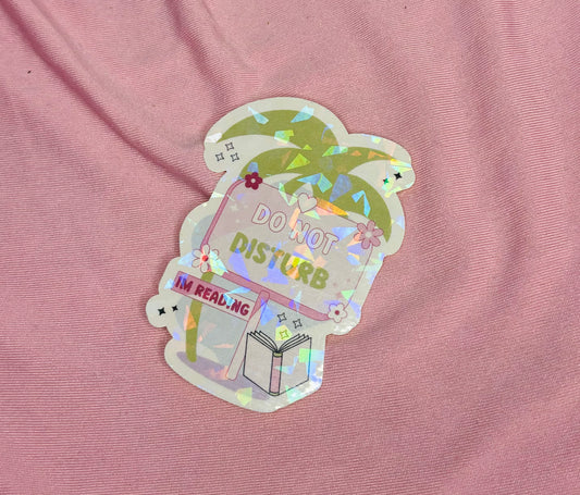 Do not disturb im reading sticker