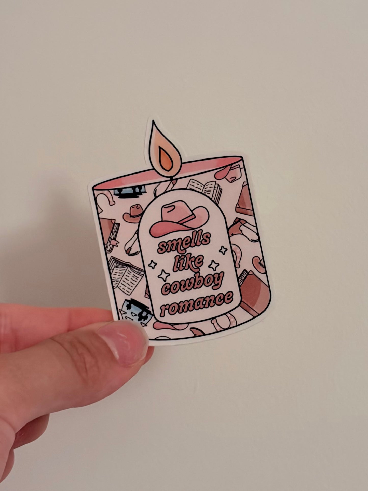 Smells Like Cowboy Romance Sticker