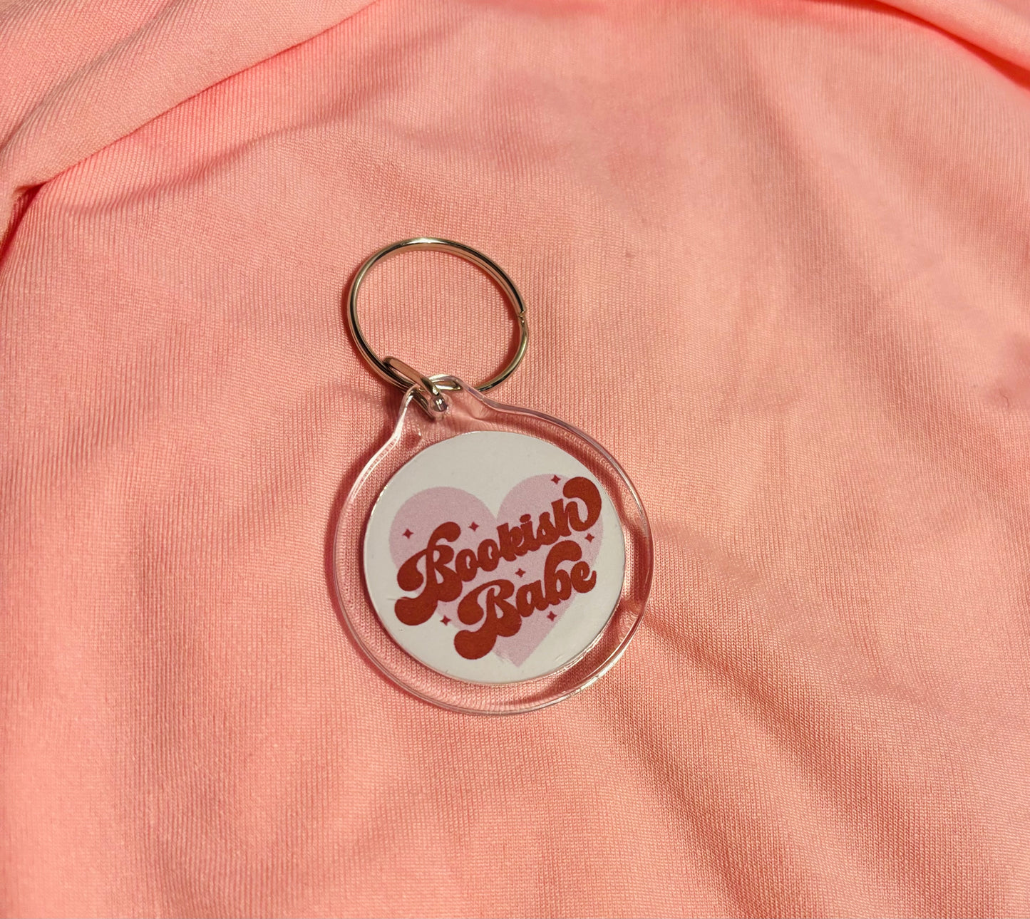 Bookish babe keychain