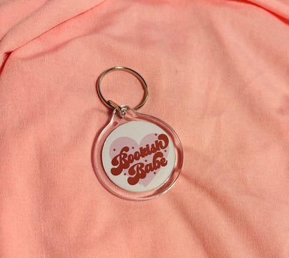 Bookish babe keychain