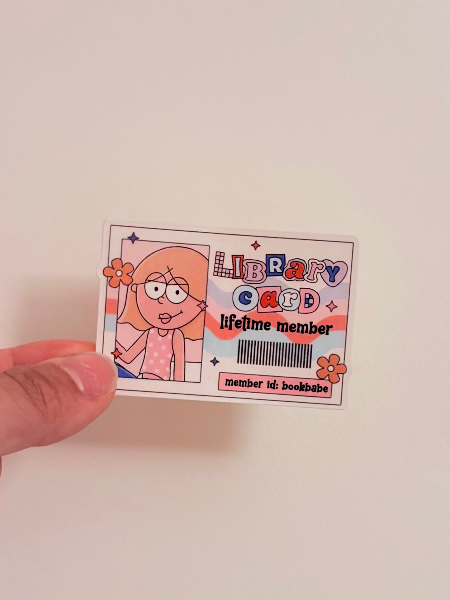 Lizzie Library Card Sticker