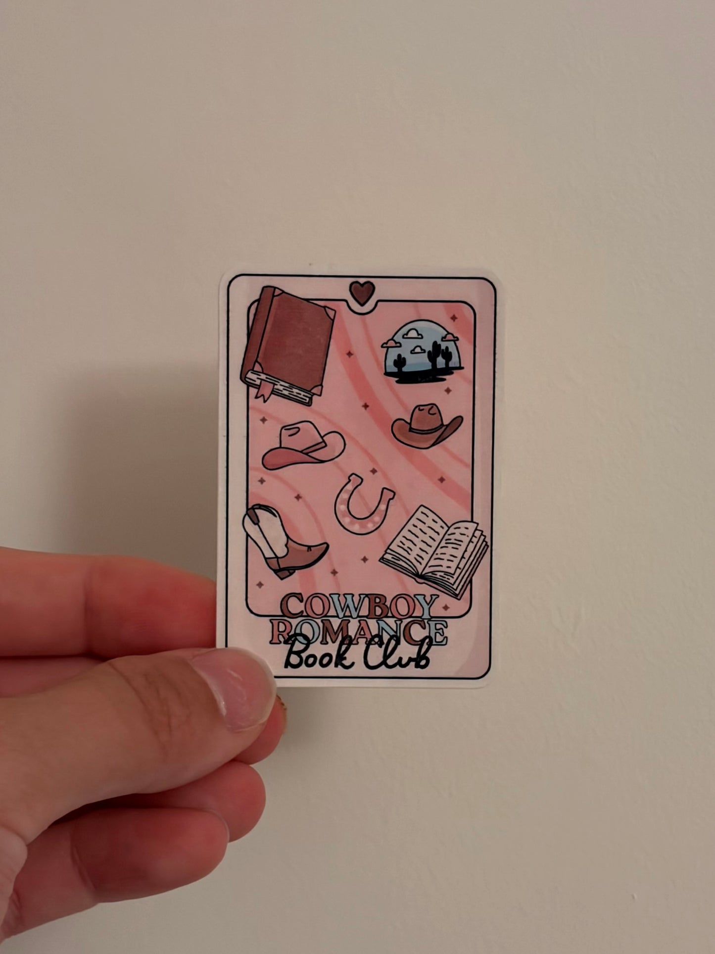 Cowboy Romance Bookclub Tarot Sticker