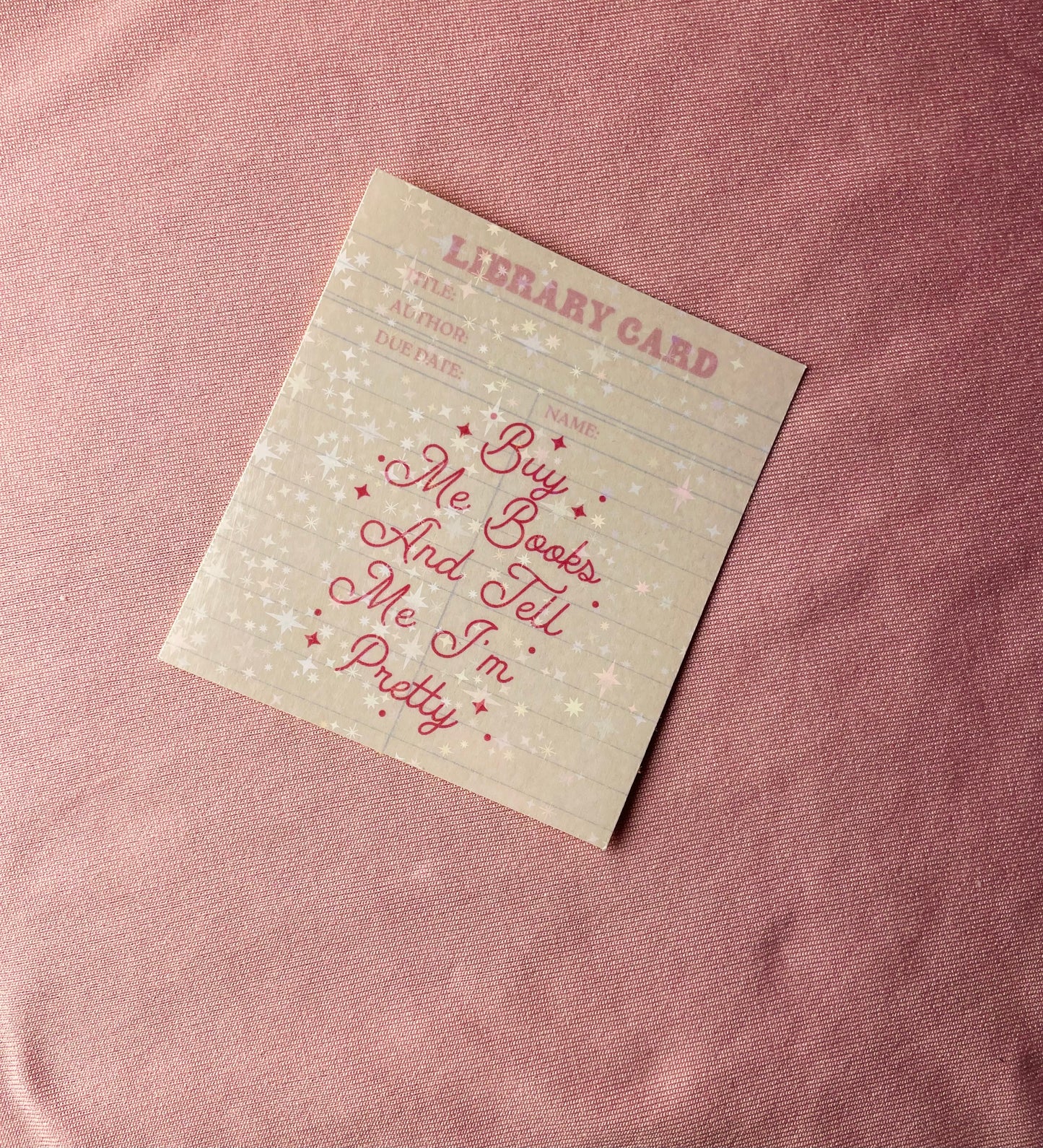 Buy me books and tell me im pretty Holographic Sticker