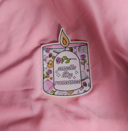 Smells like romance candle Holographic Sticker
