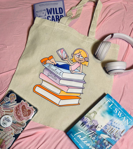 Bookish Girlie Lizzie Natural Cotton Tote Bag