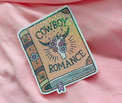 Cowboy romance book sparkly sticker