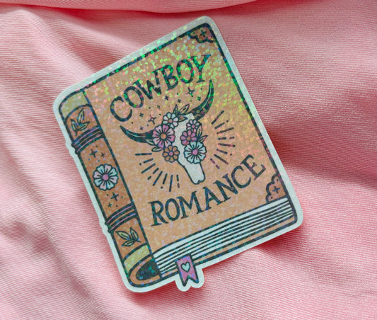 Cowboy romance book sparkly sticker