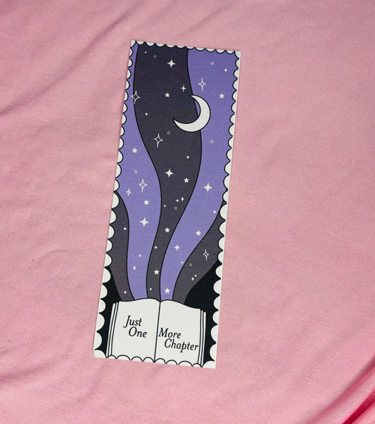 Just one more chapter midnight Card Bookmark