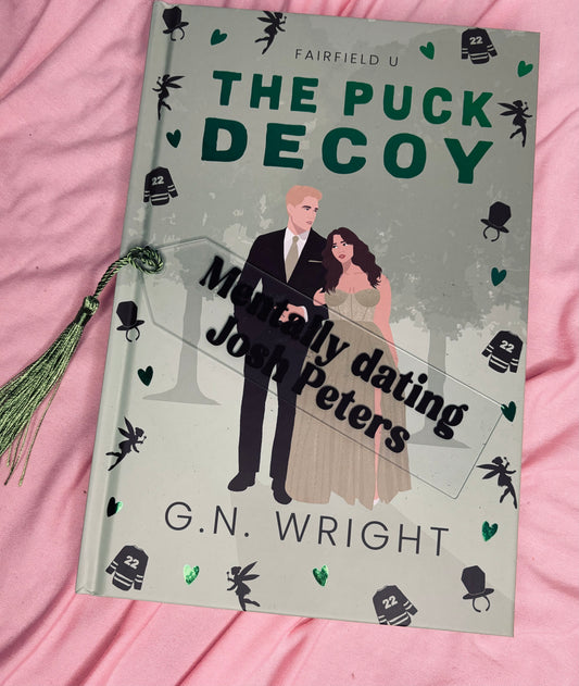 Mentally dating Josh Peters | Acrylic bookmark with green tassel