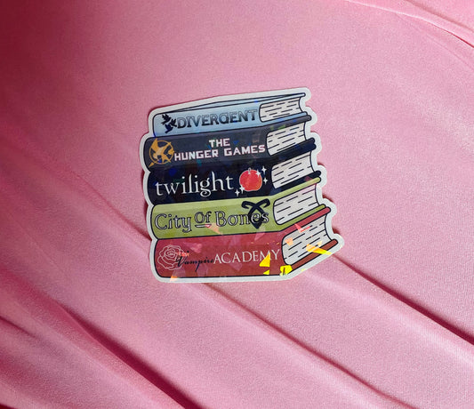 YA Favourites book stack sticker