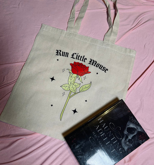 Run little mouse Natural Cotton Tote Bag