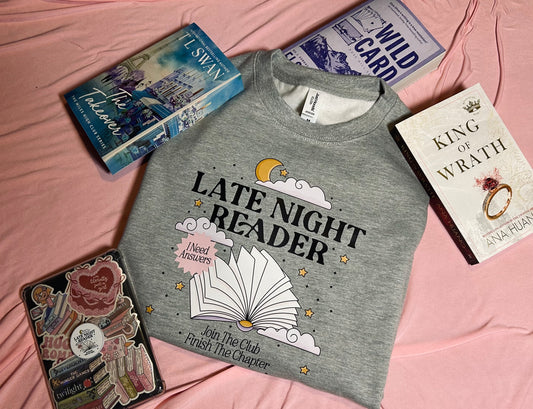 Late night reader sweatshirt