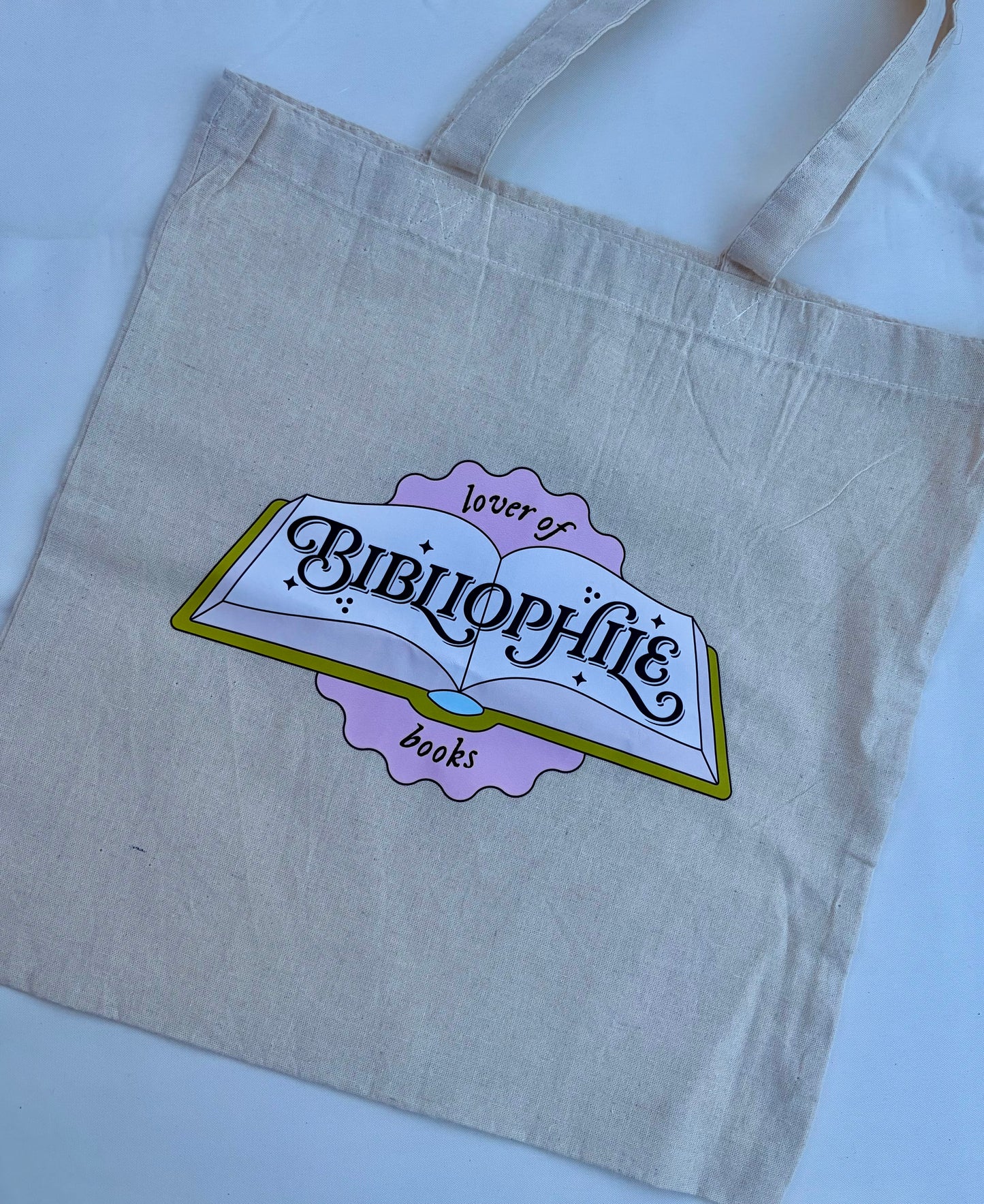 Bibliophile Natural Cotton Tote Bag