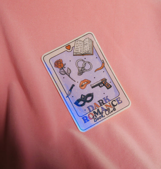 Dark Romance Book Club Tarot Holographic Sticker