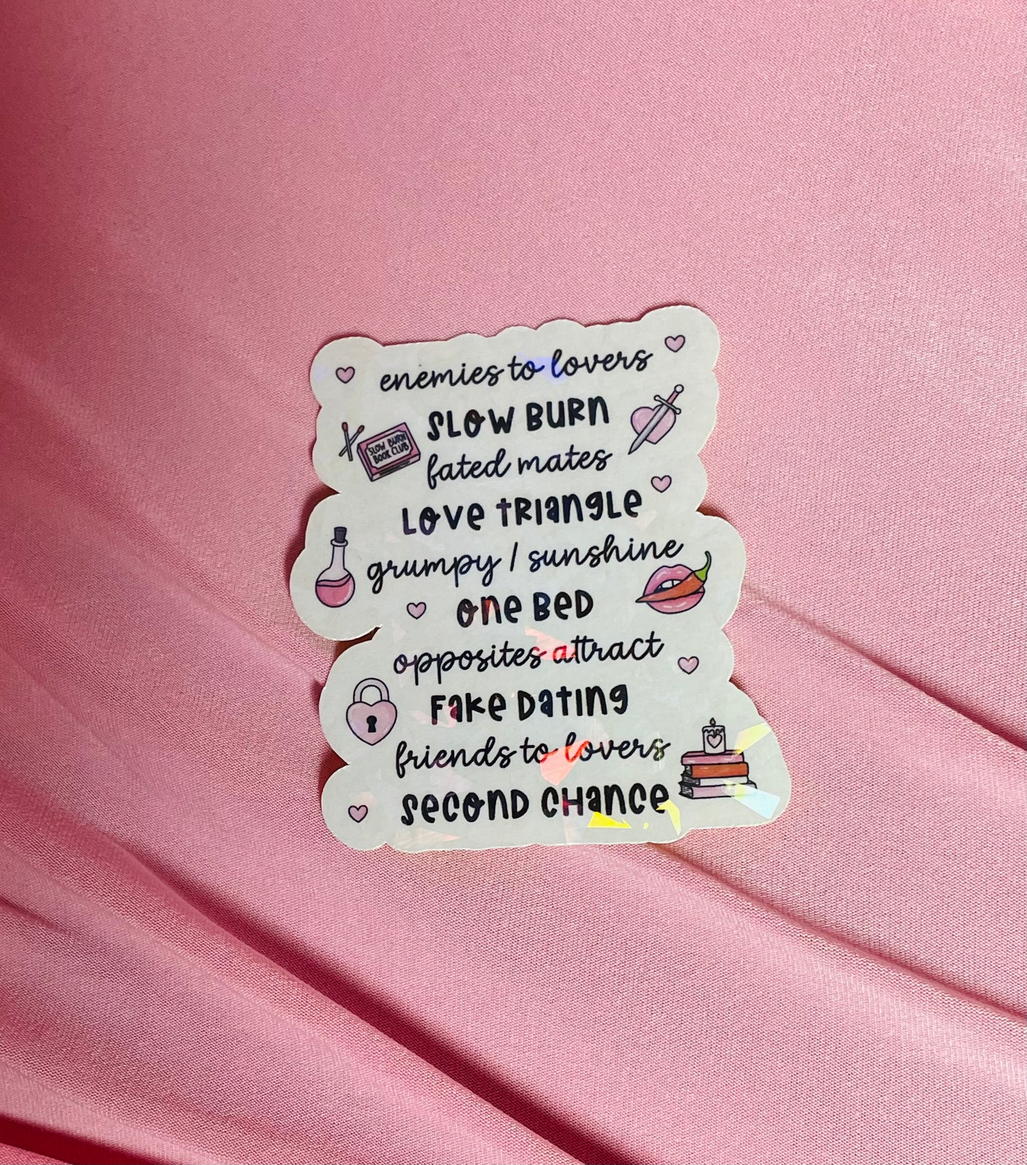 Romance book tropes sticker