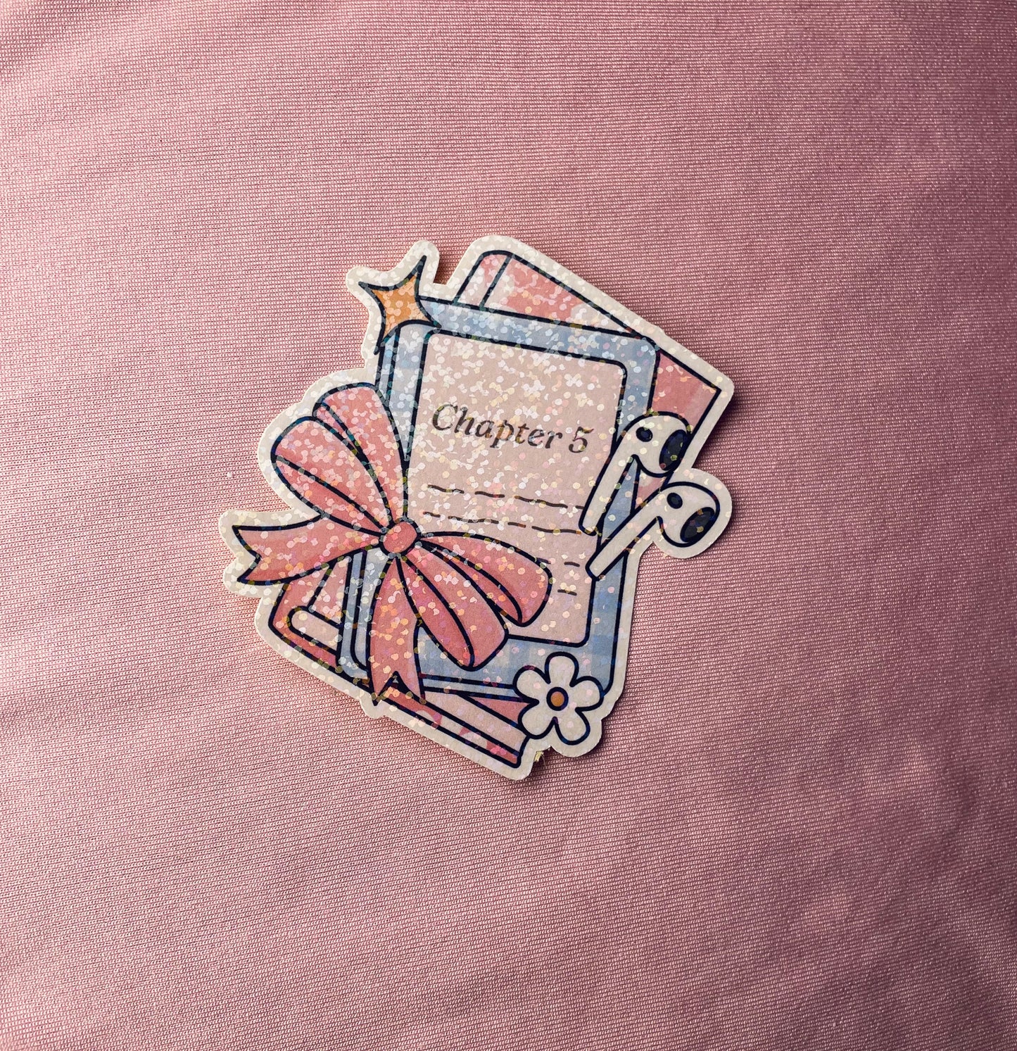 Chapter 5 pink Holographic Sticker