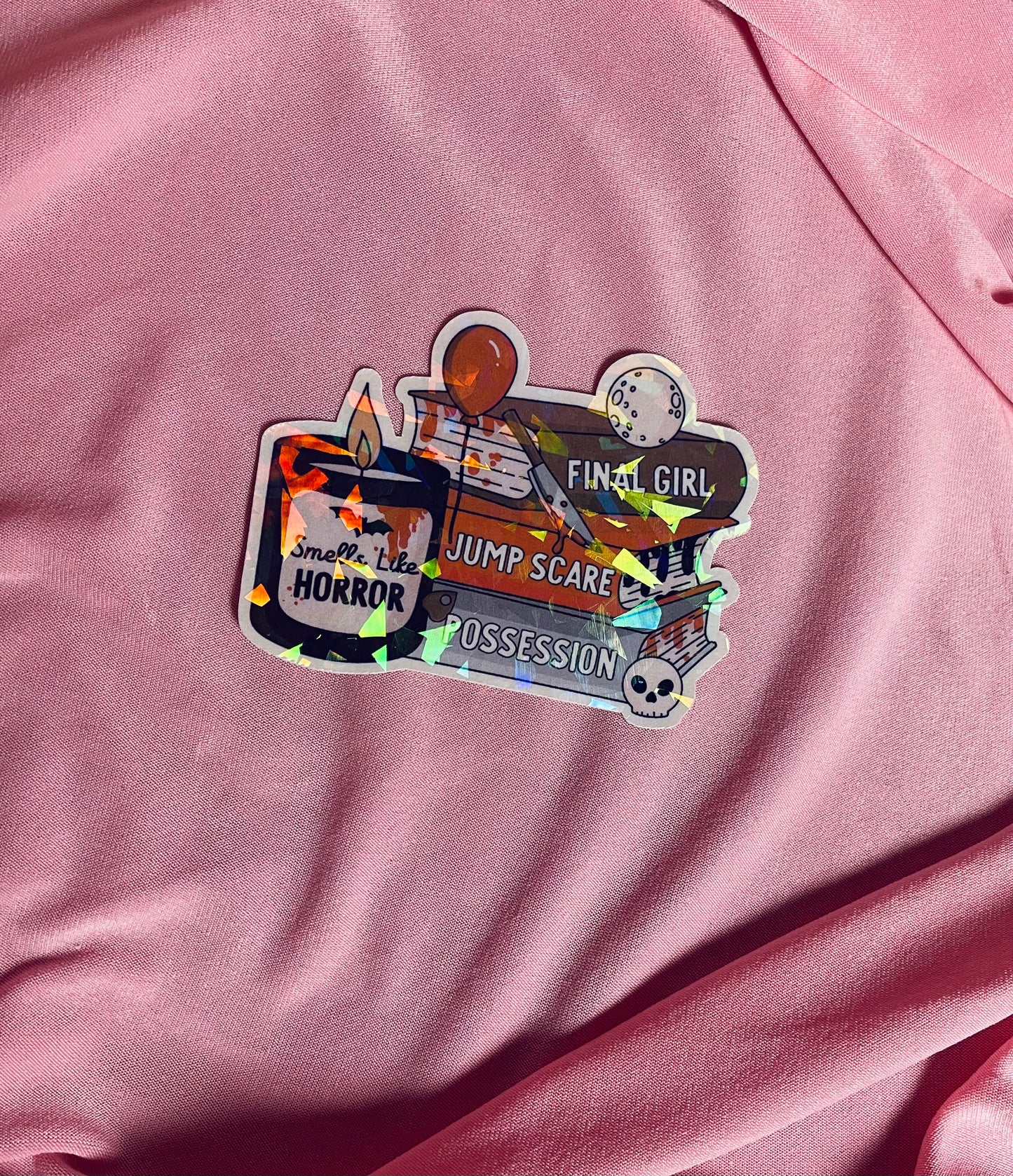Horror Book Stack Sticker